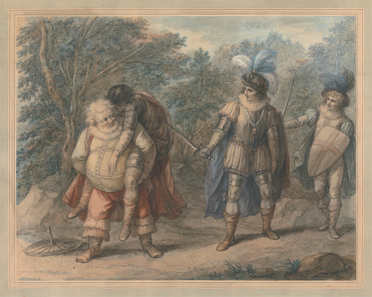 Falstaff portant Hotspur mort - Henry William Bunbury