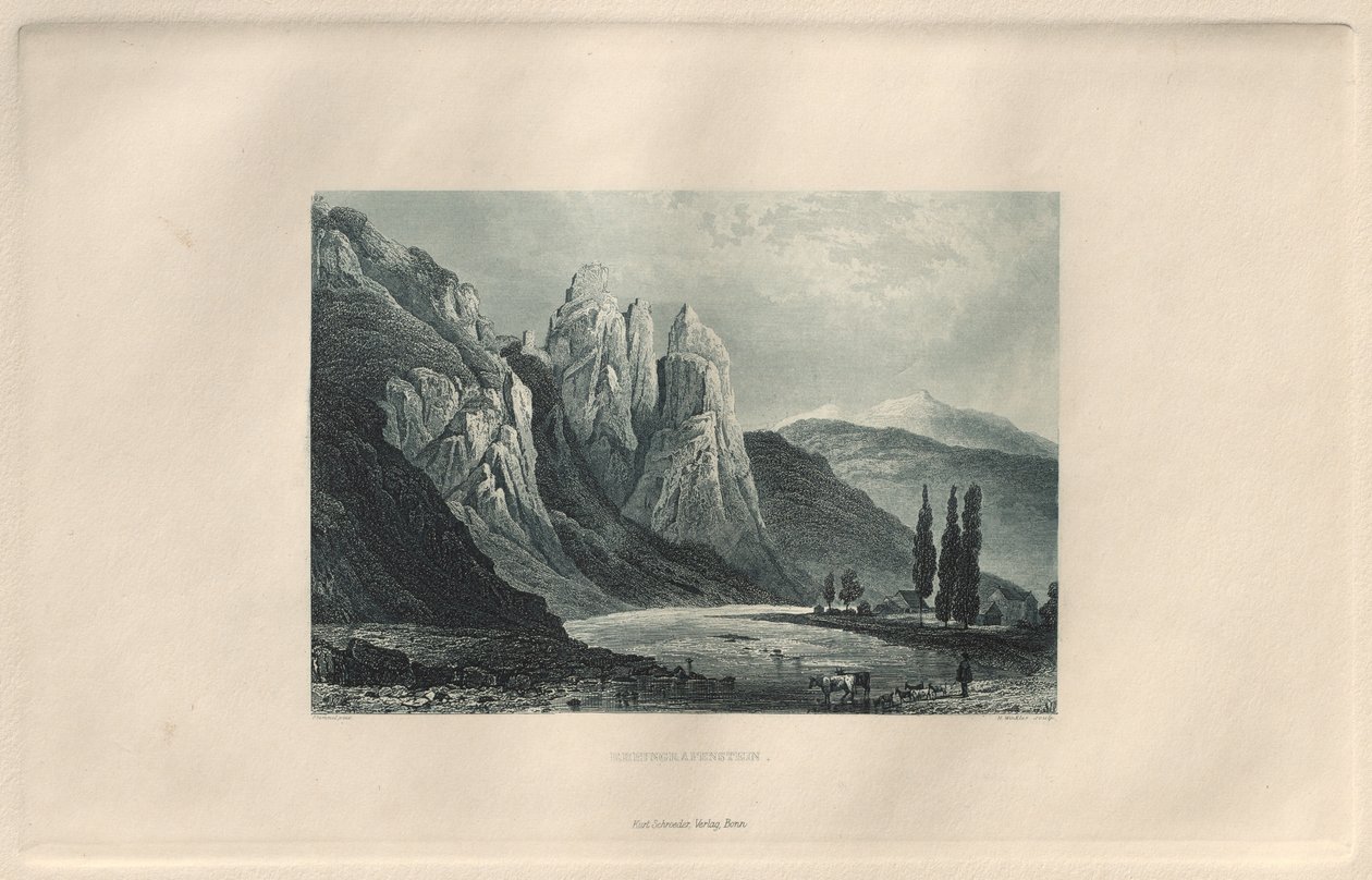Das Malerische und Romantische Rheinland: Rheingrafenstein, 1928 - Henry Winkles