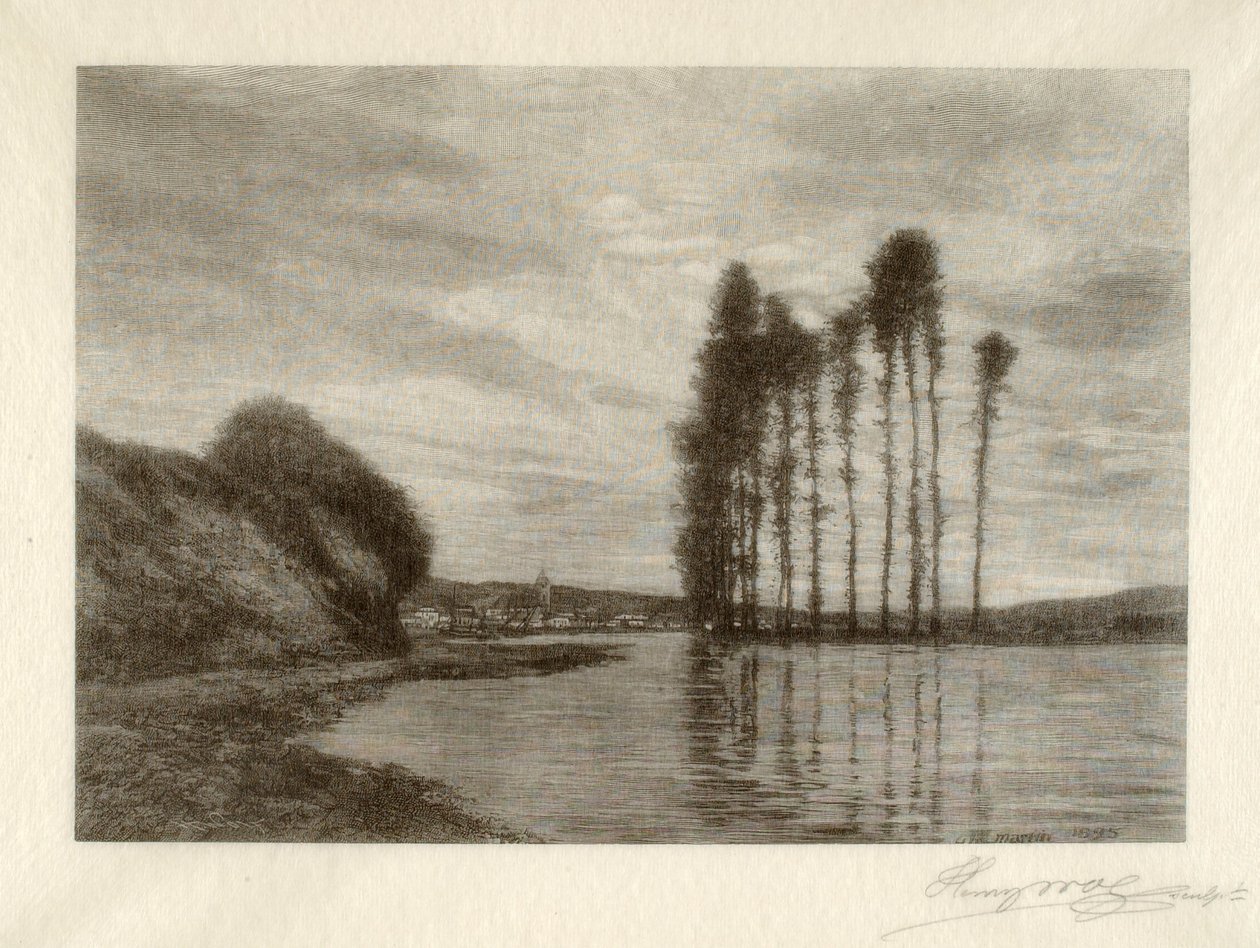 Vue sur la Seine (Harpe des vents) - Henry Wolf