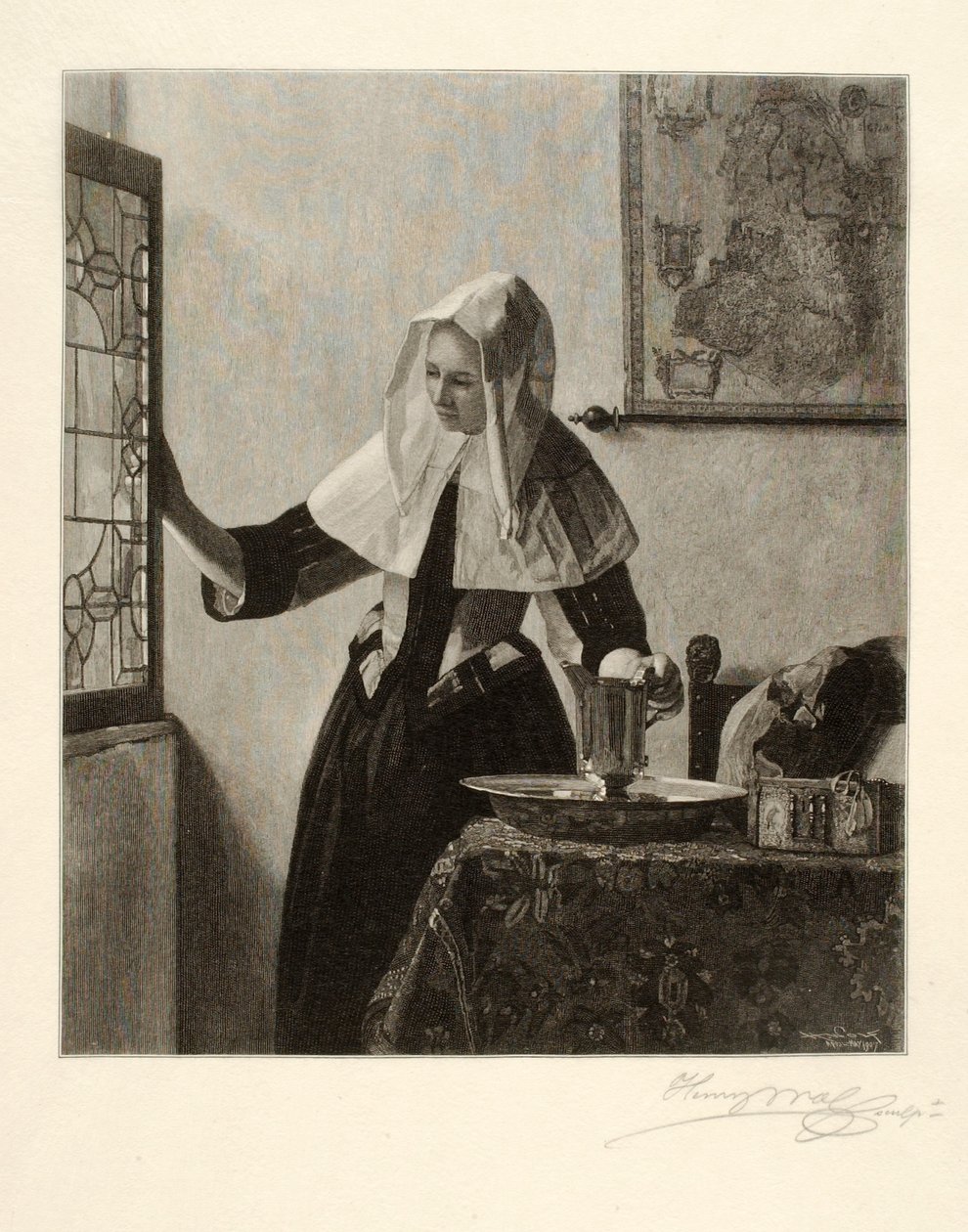 Jeune femme à la fenêtre - Henry Wolf
