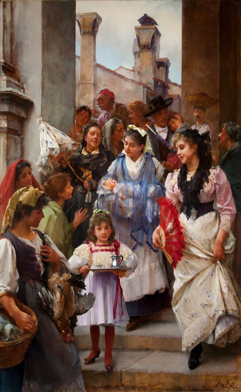 Une fête de baptême vénitienne - Henry Woods