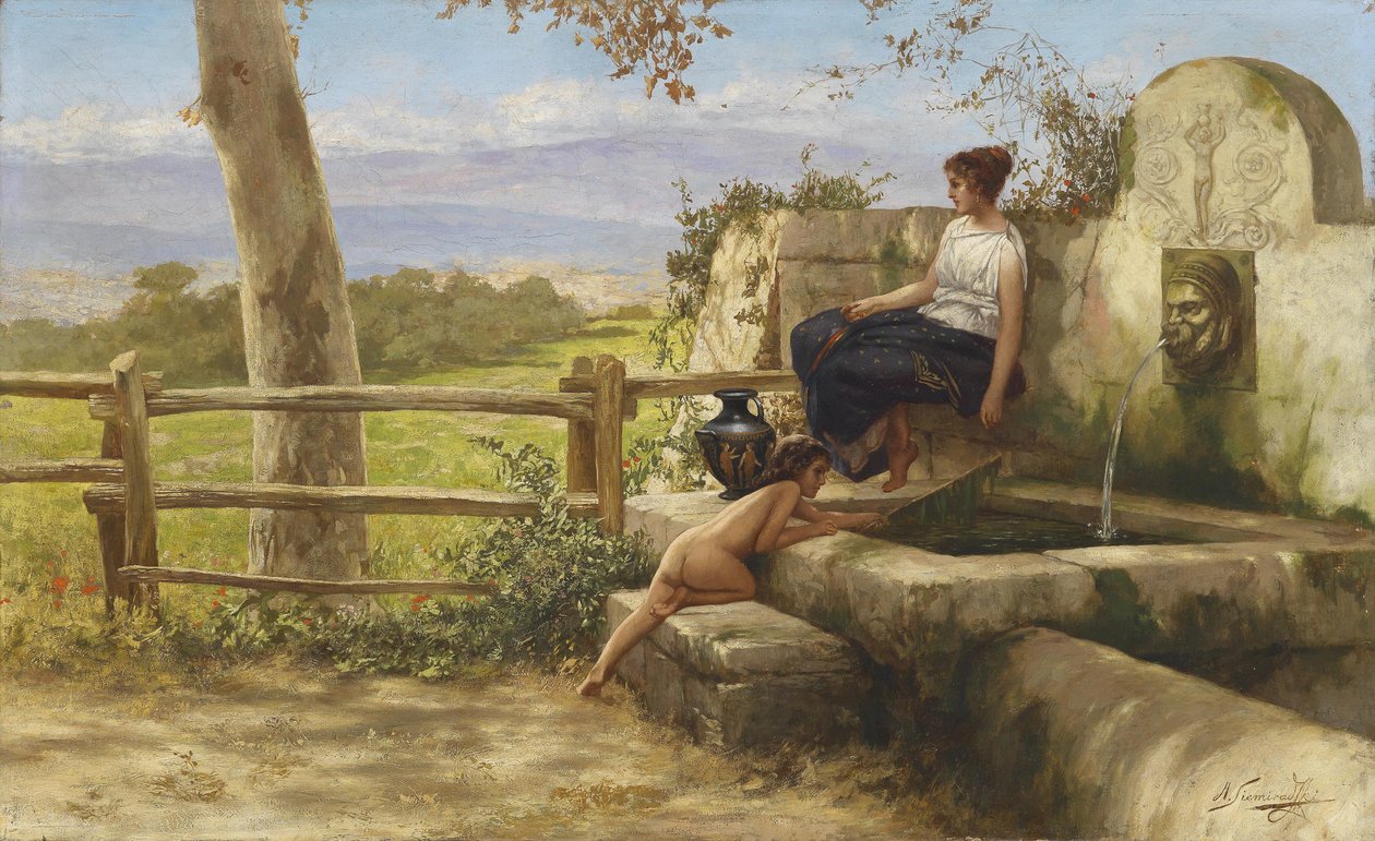 A la fontaine - Henryk Siemiradzki