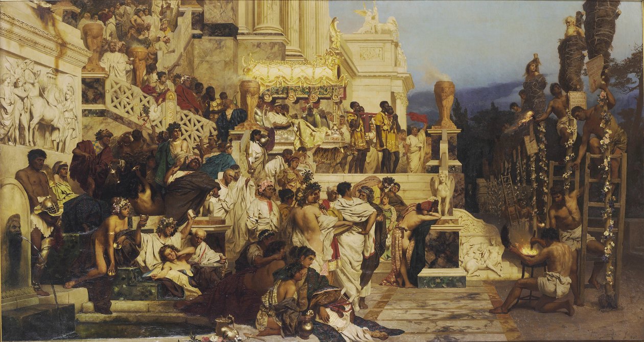 Lumière de la chrétienté. Les torches de Néron, 1882 - Henryk Siemiradzki