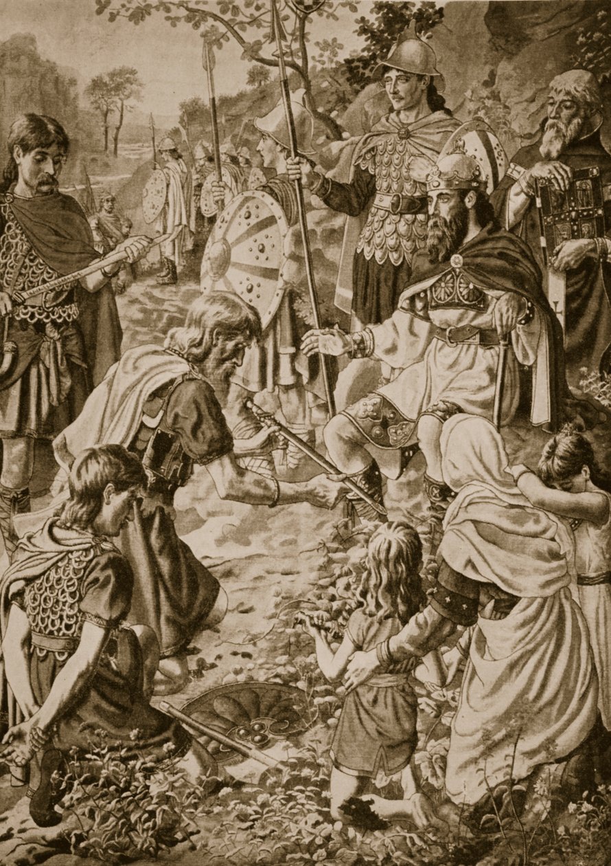 La soumission de Guthrum au roi Alfred - Herbert Alfred Bone