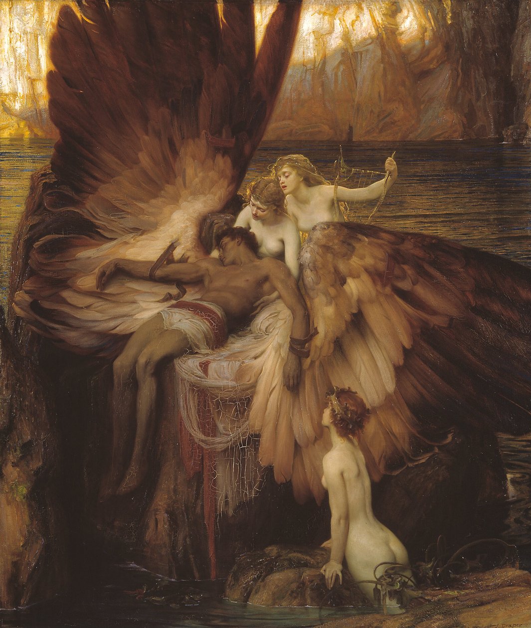 La Lamentation pour Icare - Herbert James Draper