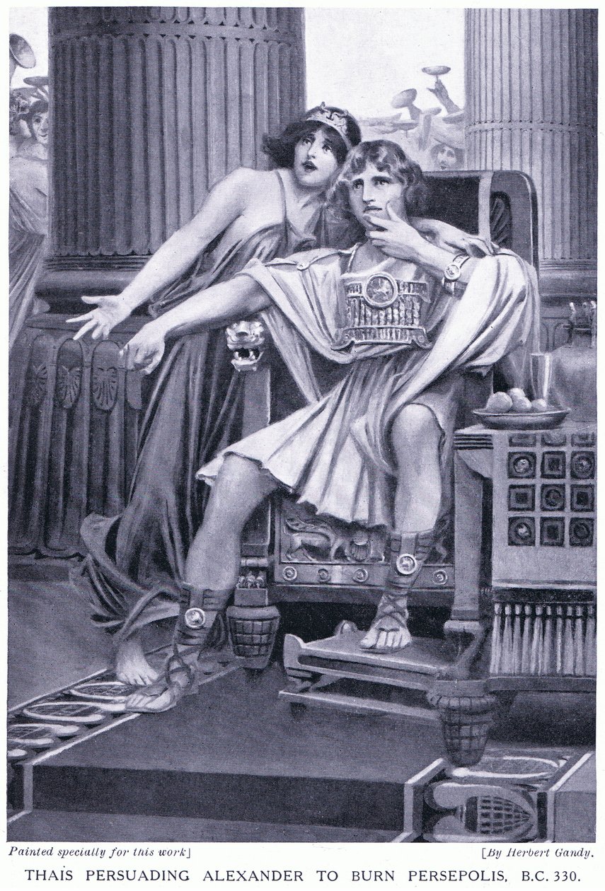 Thaïs persuadant Alexandre de brûler Persépolis 330 av. J.-C. - Herbert Gandy