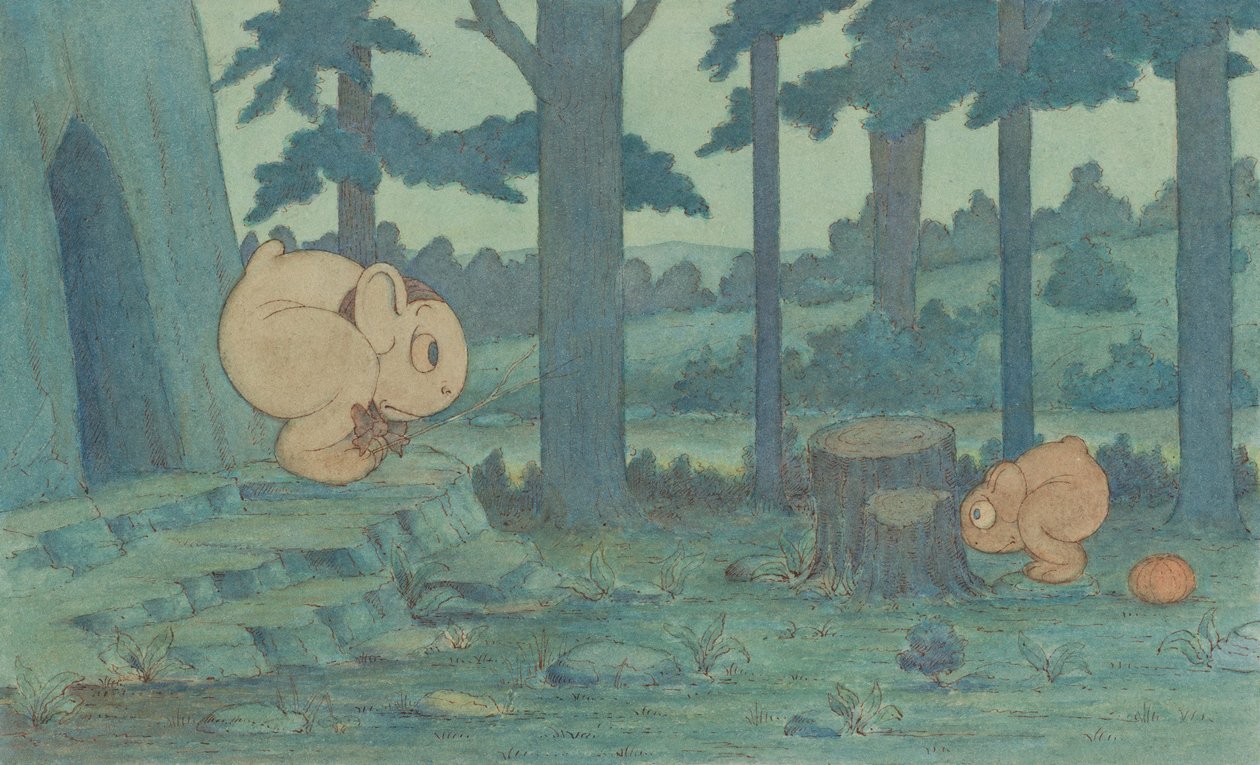Bébé Wiggle Much se cachant de maman, vers 1910 - Herbert E. Crowley