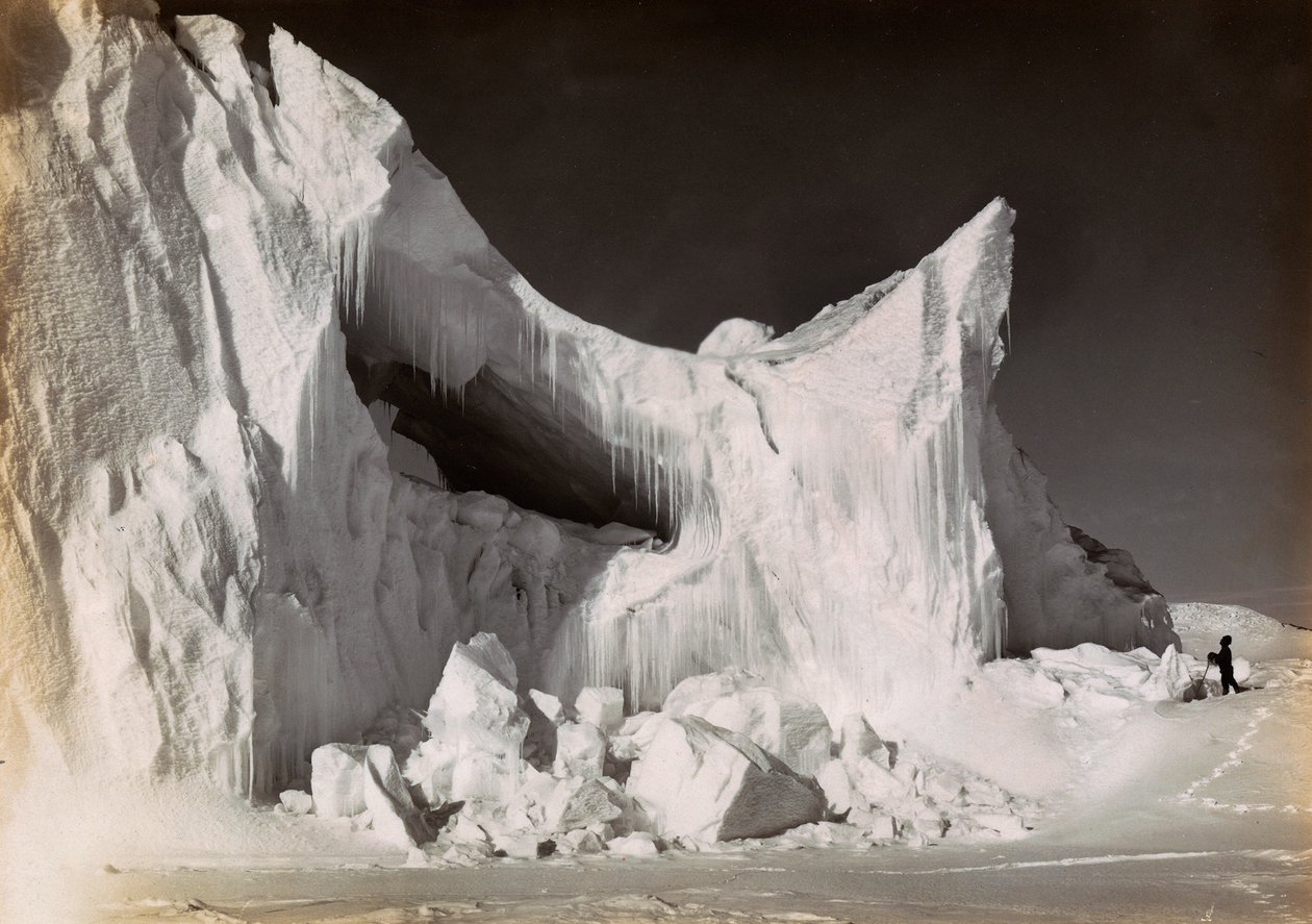 Château de glace à la fin de l