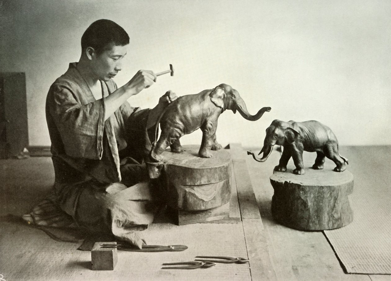 Le Sculpteur de bronze, 1910 - Herbert Ponting