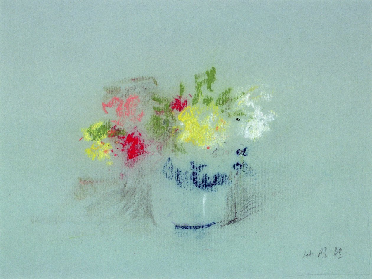 Fleurs dans un pot bleu et blanc - Hercules Brabazon Brabazon