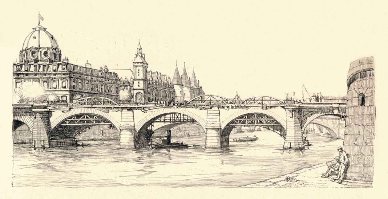 Travaux sur le vieux Pont Notre-Dame, 1913-1915 - Herman Armour Webster