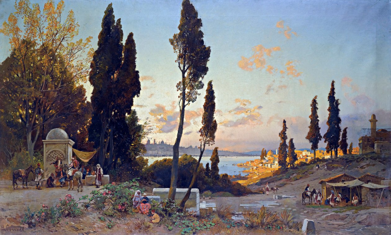 Vue du Bosphore à Constantinople - Herman David Salomon Corrodi