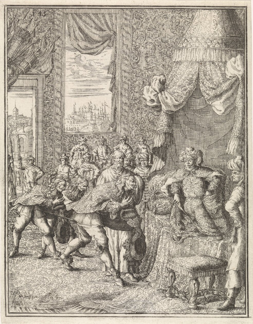 Vasco da Gama en audience avec le roi de Calcutta - Herman Padtbrugge