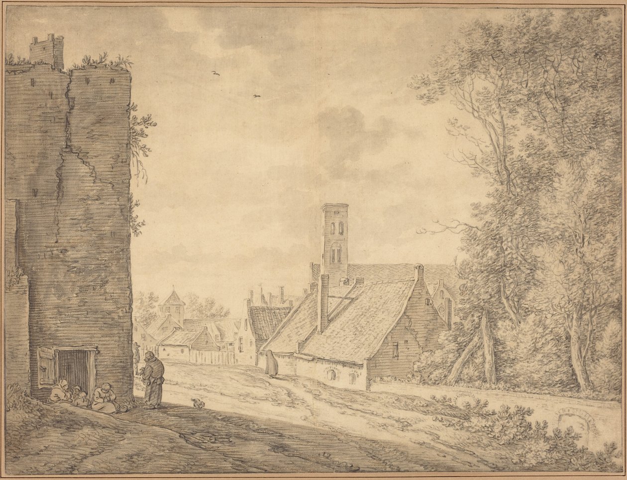 Paysage villageois - Herman Saftleven