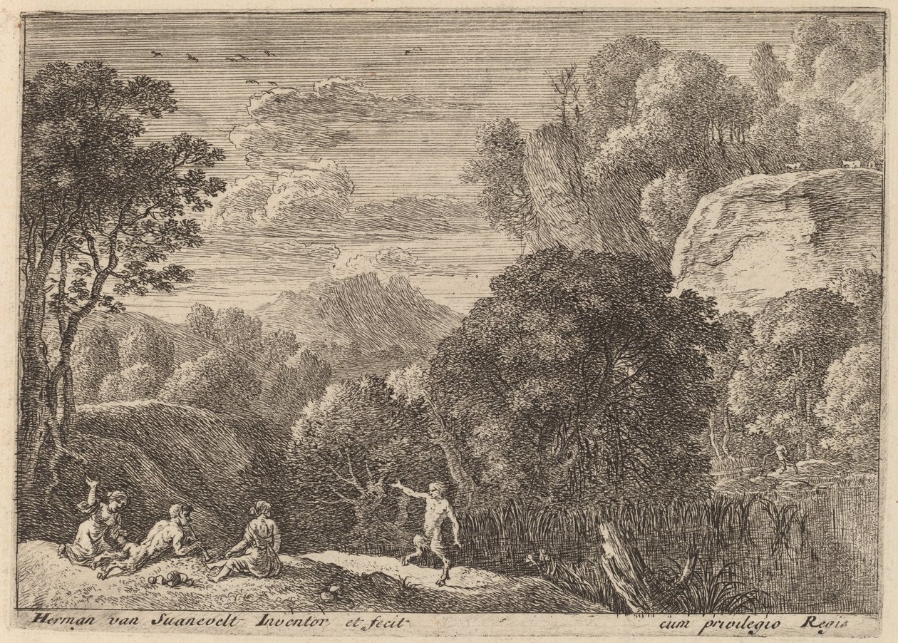 Un satyre dansant - Herman van Swanevelt
