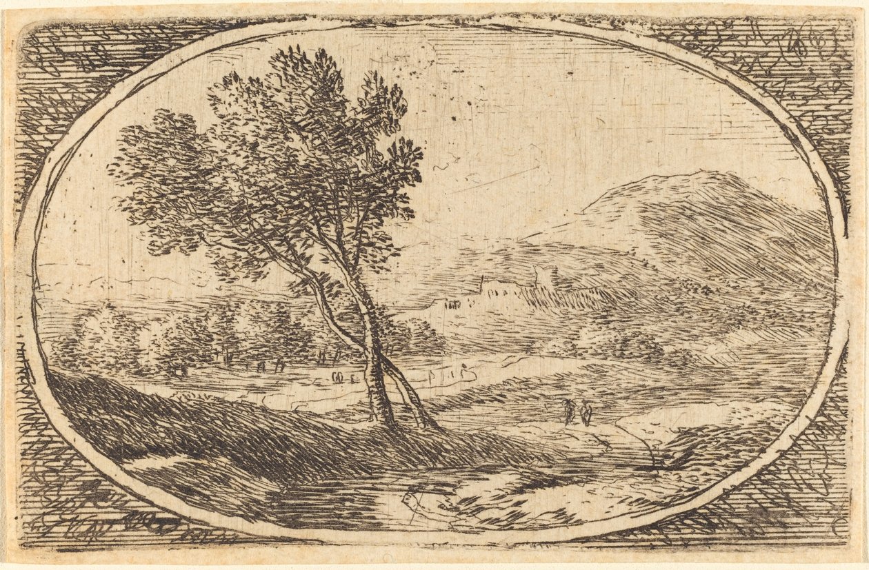 Un paysage avec un grand arbre - Herman van Swanevelt