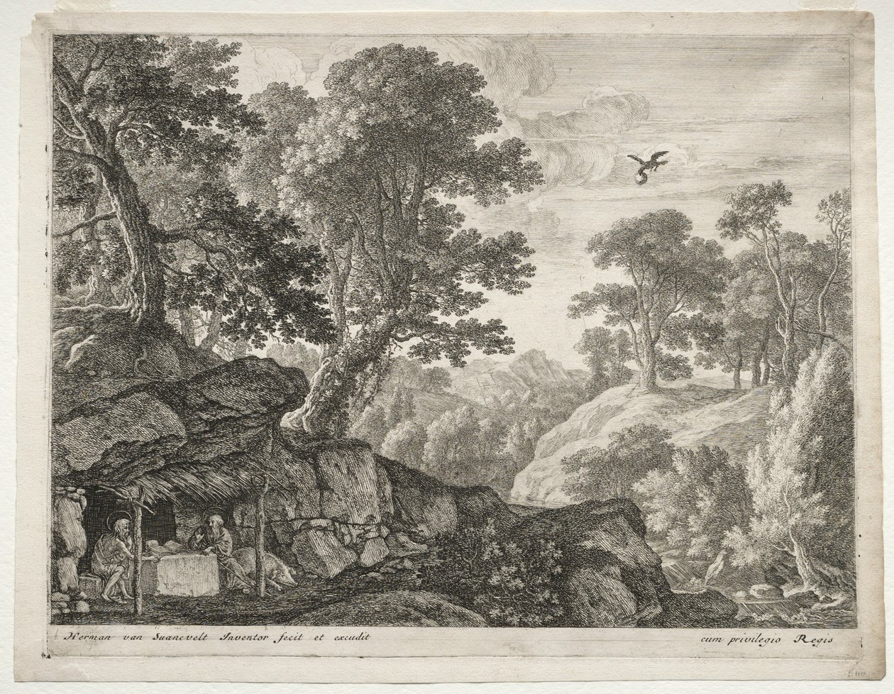 Paysage avec Sts. Paul et Antoine - Herman van Swanevelt