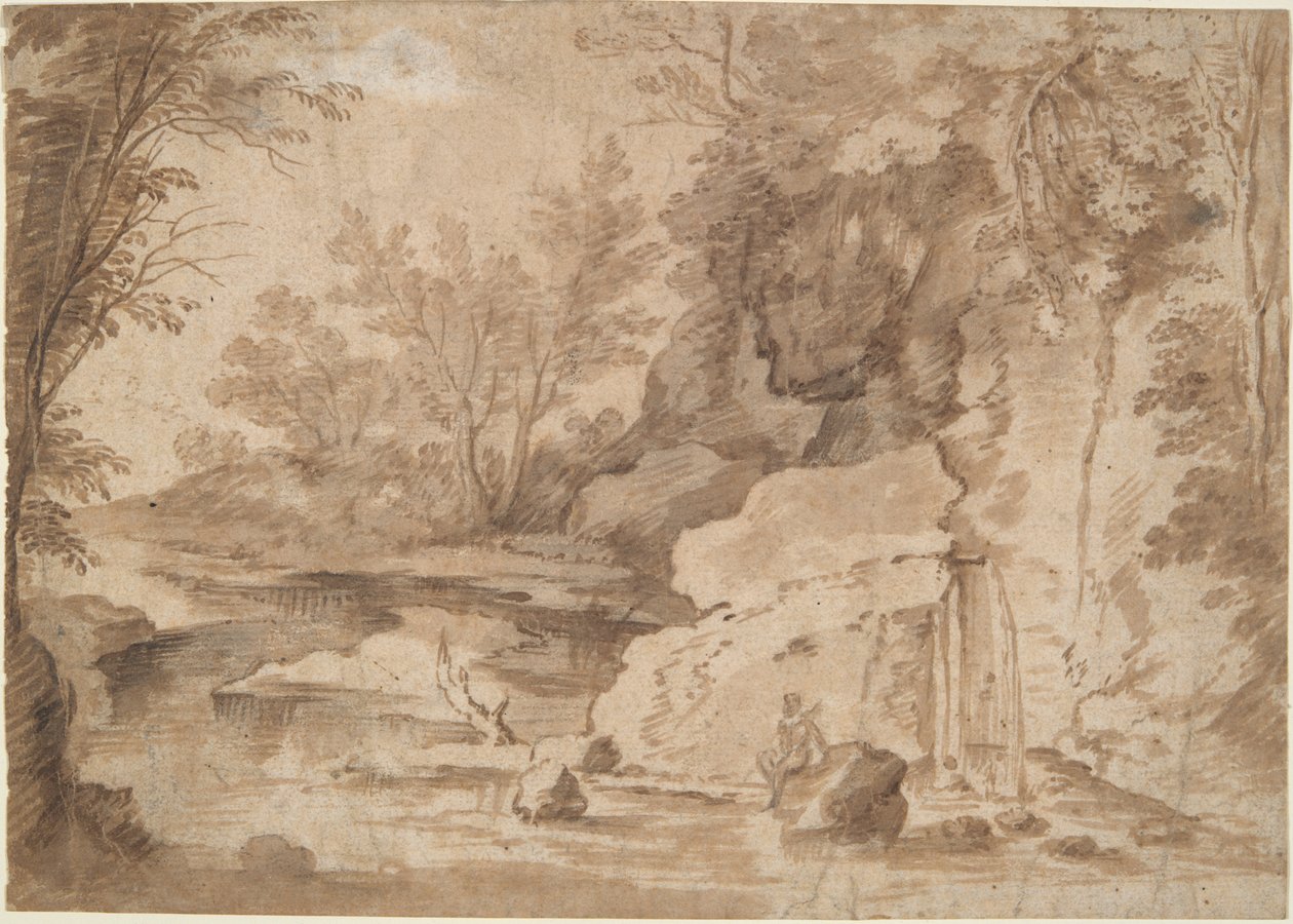 Paysage fluvial - Herman van Swanevelt