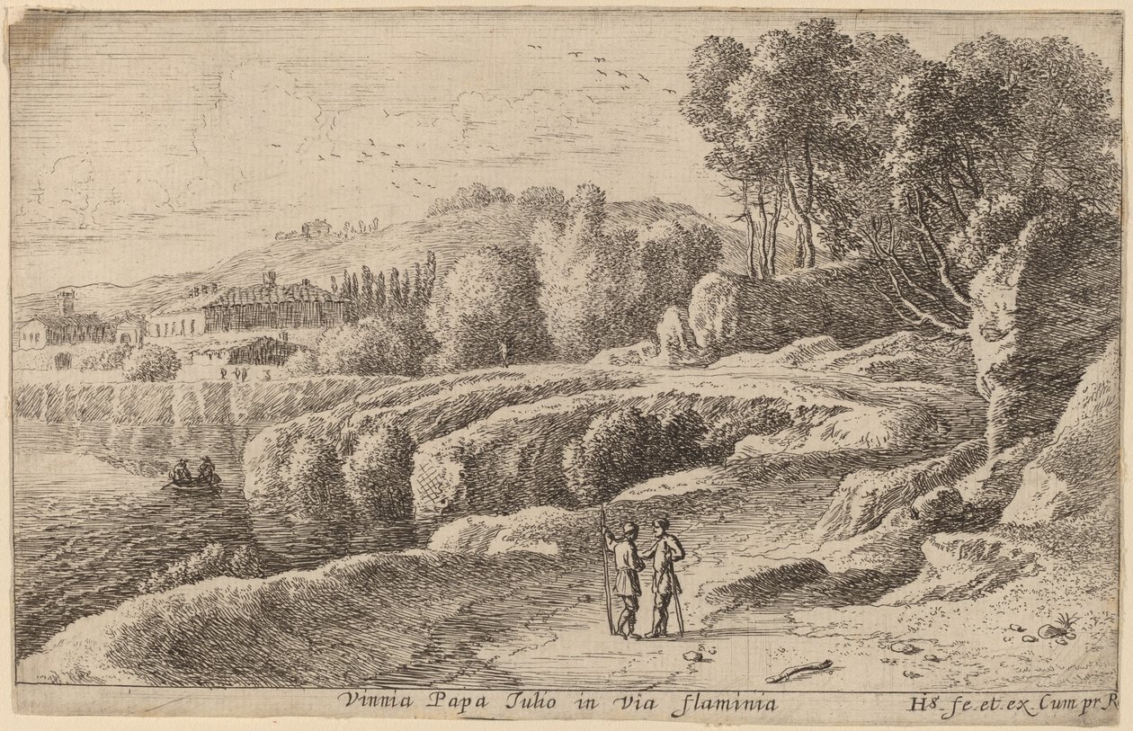Vignoble du pape Jules sur la Via Flaminia - Herman van Swanevelt