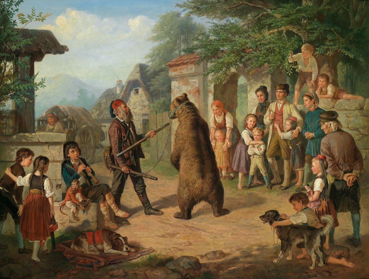 Cirque itinérant dans un village - Hermann Pistor