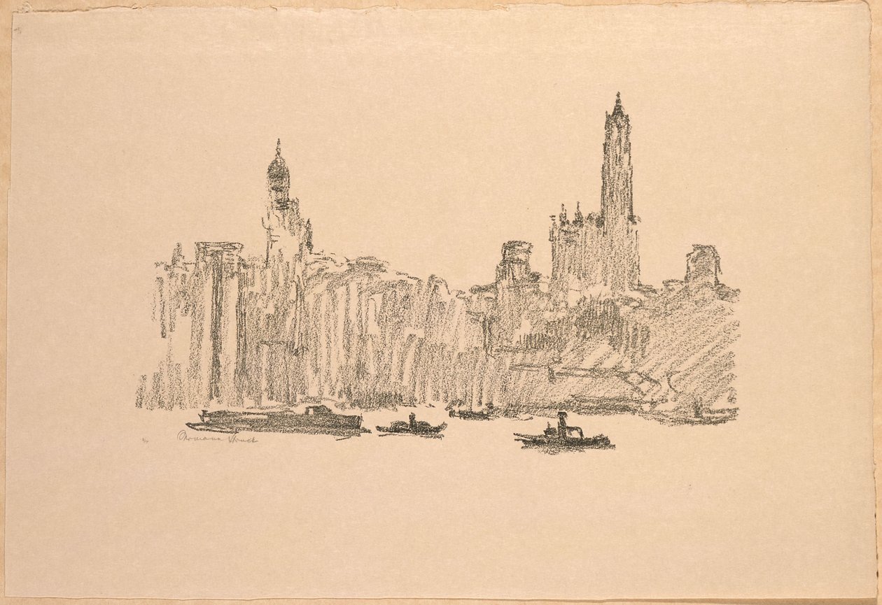 New York. Gratte-ciel vus de Brooklyn - Hermann Struck