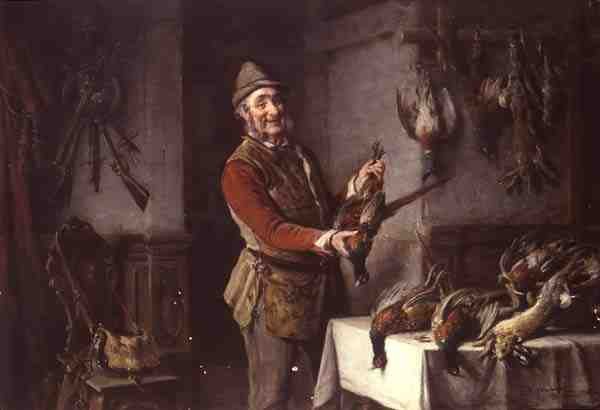 Chasseur avec un Faisan et d