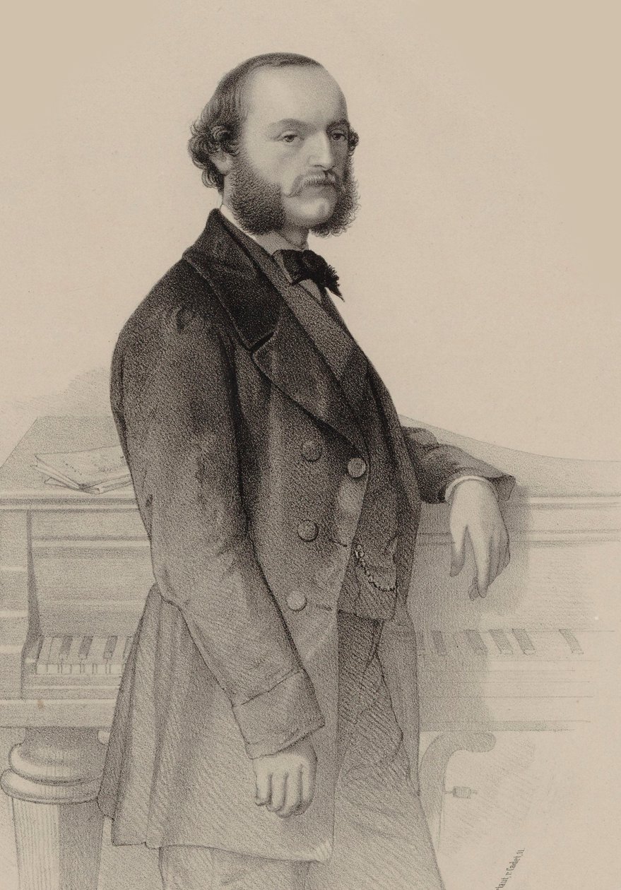 Portrait du pianiste et compositeur Désiré Magnus 1828-1884 - Hermann Raunheim
