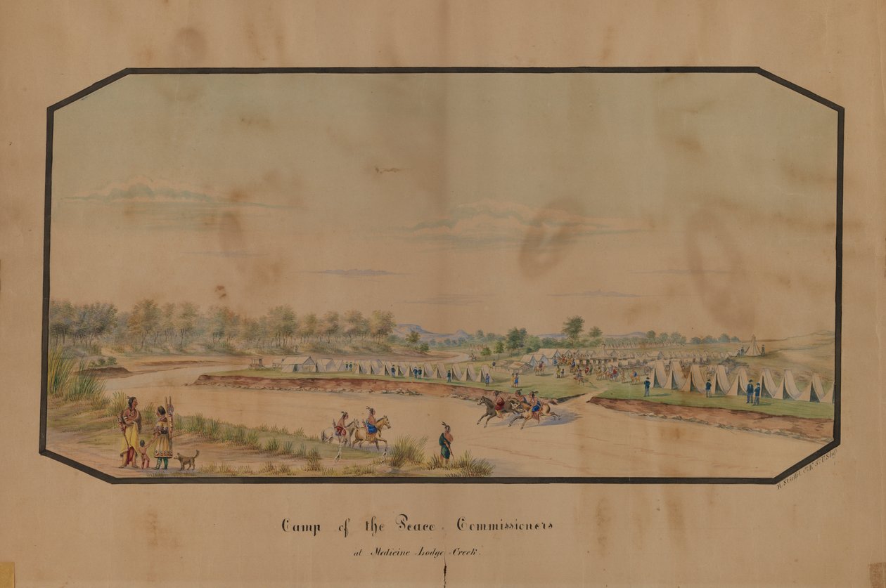 Camp des commissaires de paix à Medicine Lodge Creek, 1867 - Hermann Stieffel