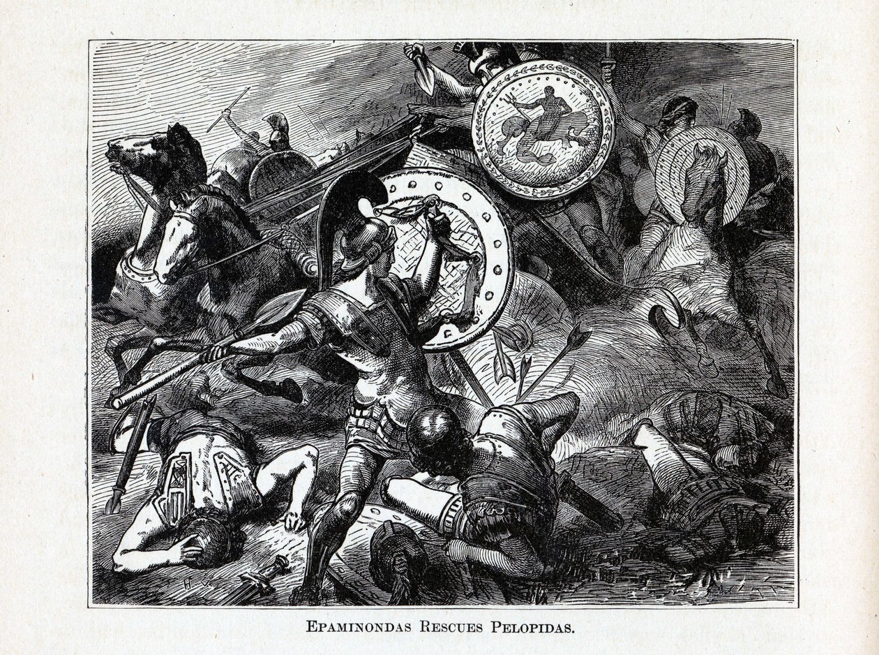 Épaminondas sauve Pélopidas, 1882 - Hermann Vogel