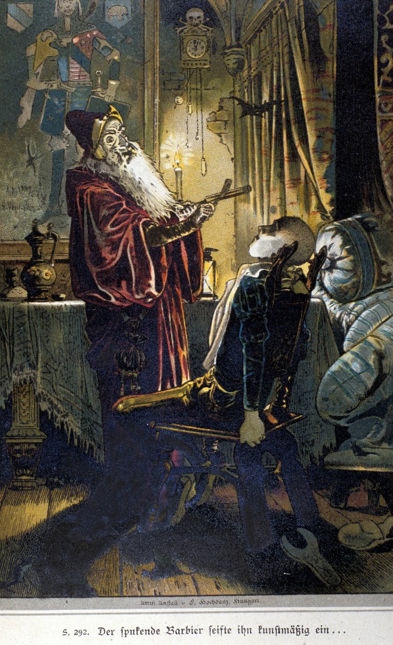 Illustration de Vogel pour un conte des frères Jacob (1785-1863) et Wilhelm (1786-1859) Grimm - Hermann Vogel