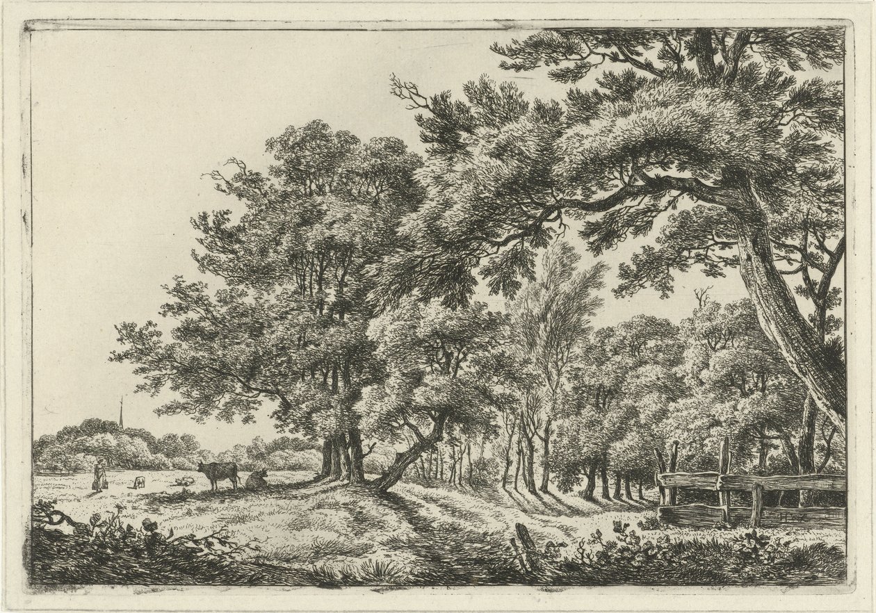 Paysage avec deux vaches à l
