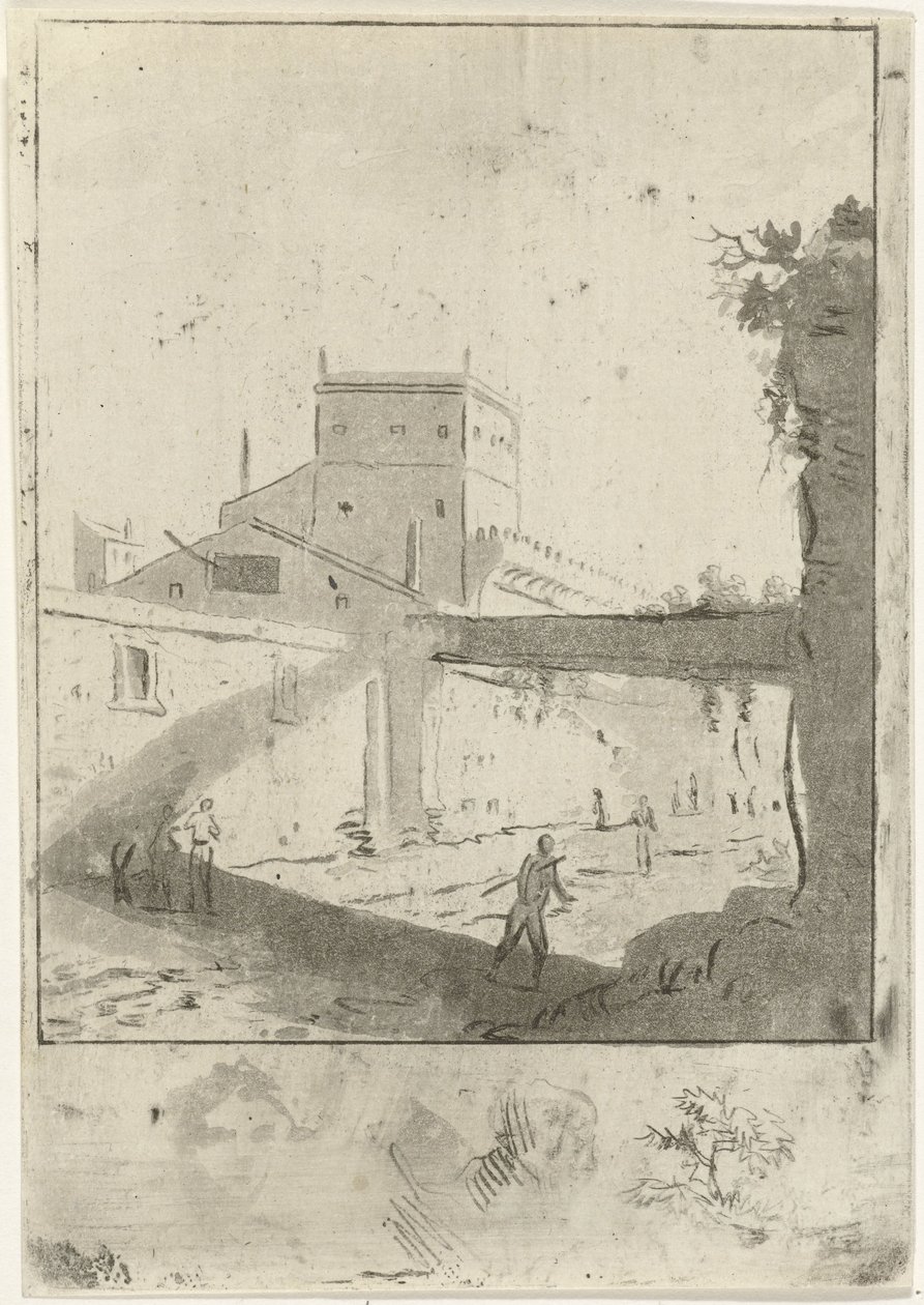 Paysage urbain paysage italien - Hermanus Fock