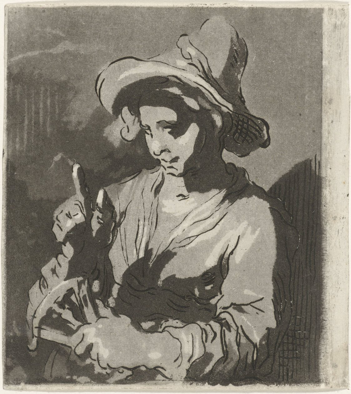 Femme avec éventail - Hermanus Fock