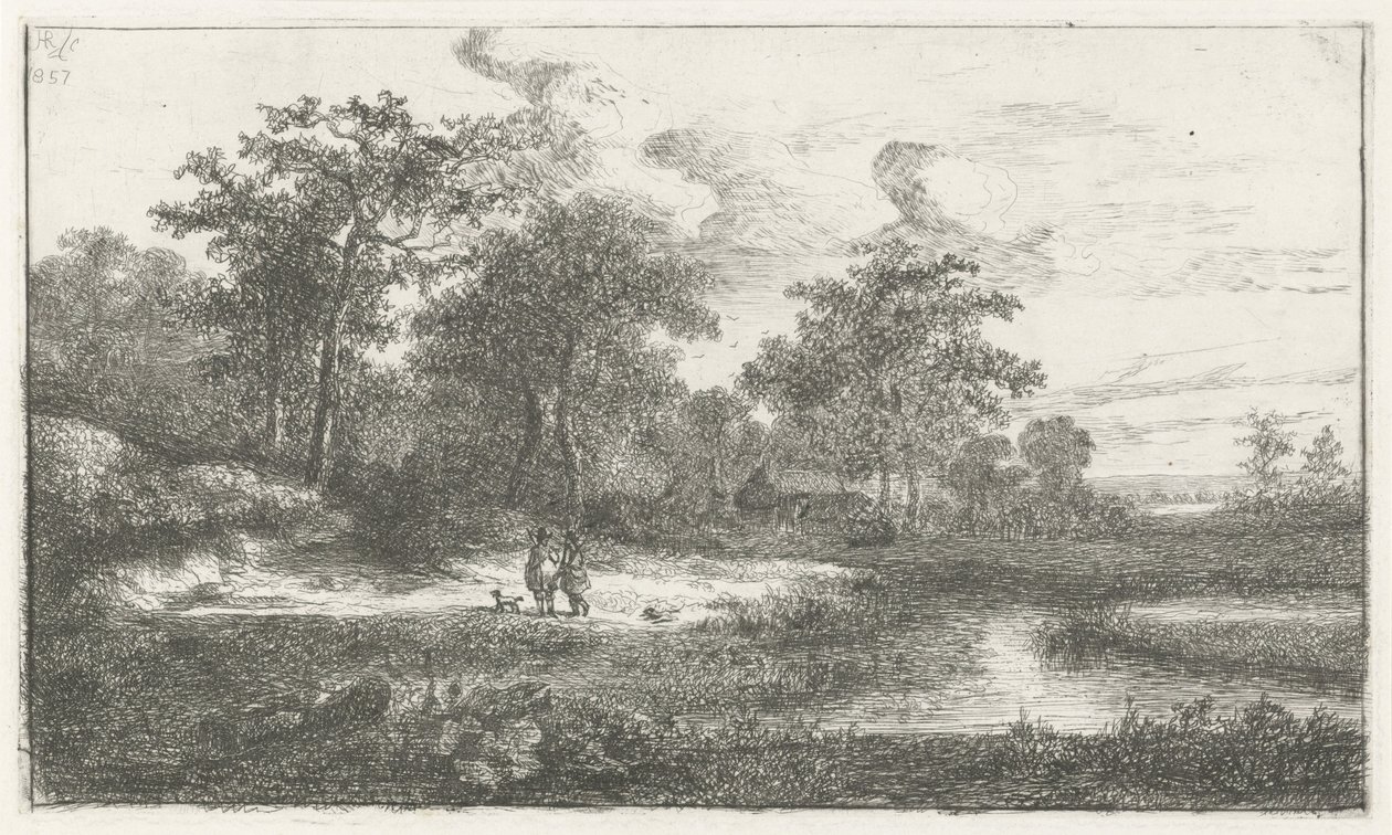 Deux chasseurs près d