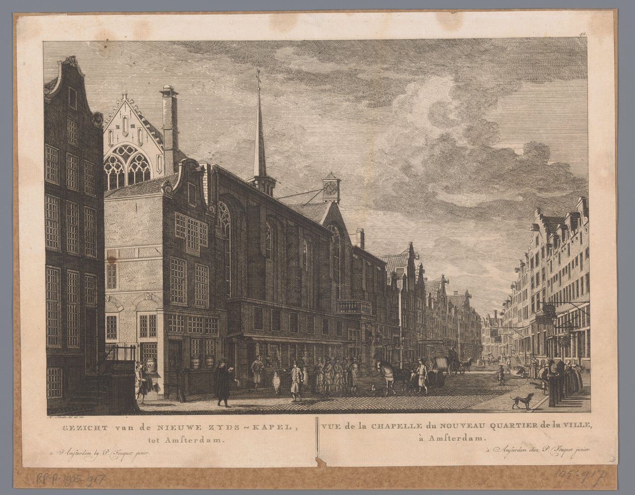 Vue de la Sainte Stede (Nieuwezijds Kapel) à Amsterdam - Hermanus Petrus Schouten (possibly)