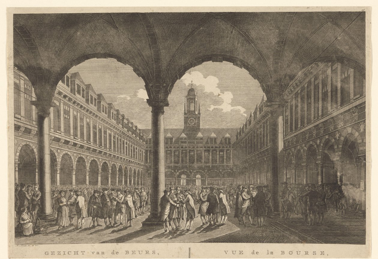 Cour intérieure de la Bourse de Hendrik de Keyser - Hermanus Petrus Schouten (possibly)