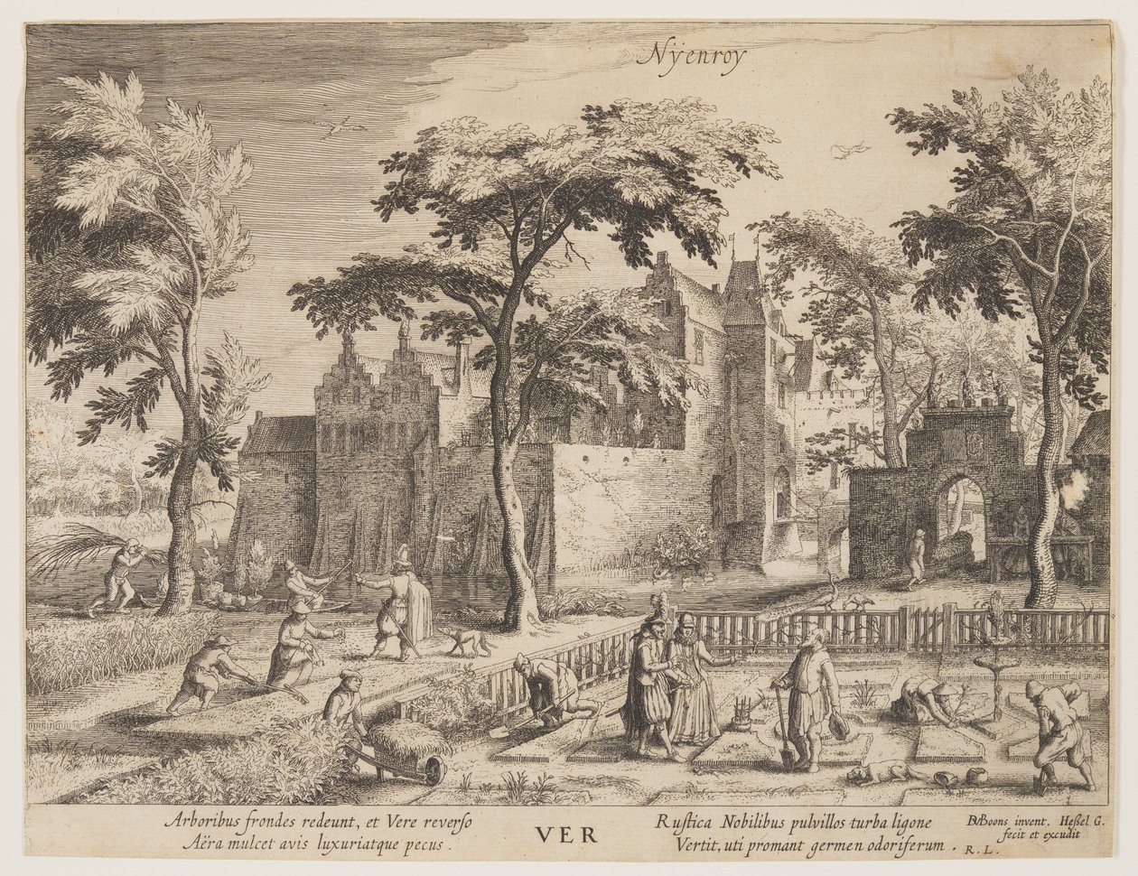 Nyenroy - Printemps, tiré de Les Saisons, vue des châteaux dans les environs d