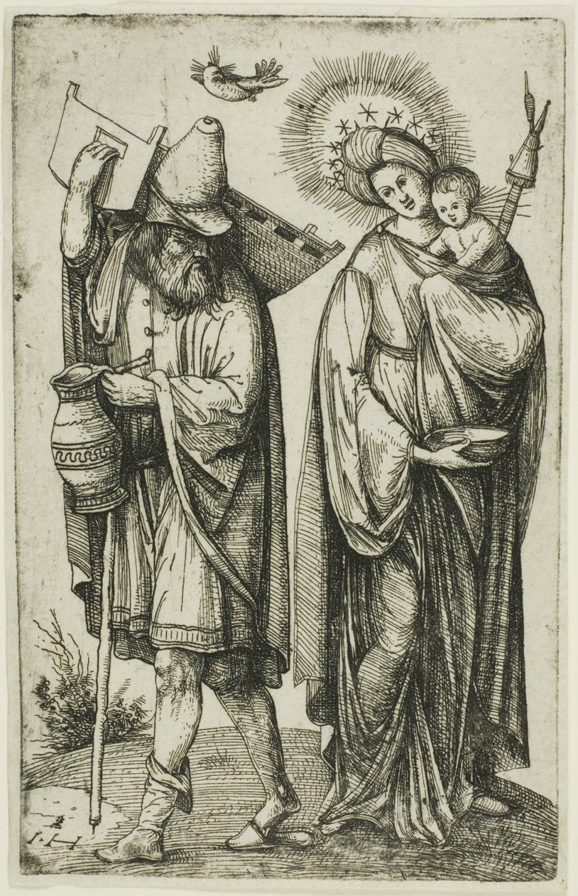 La Sainte Famille avec la colombe du Saint-Esprit - Hieronymous Hopfer