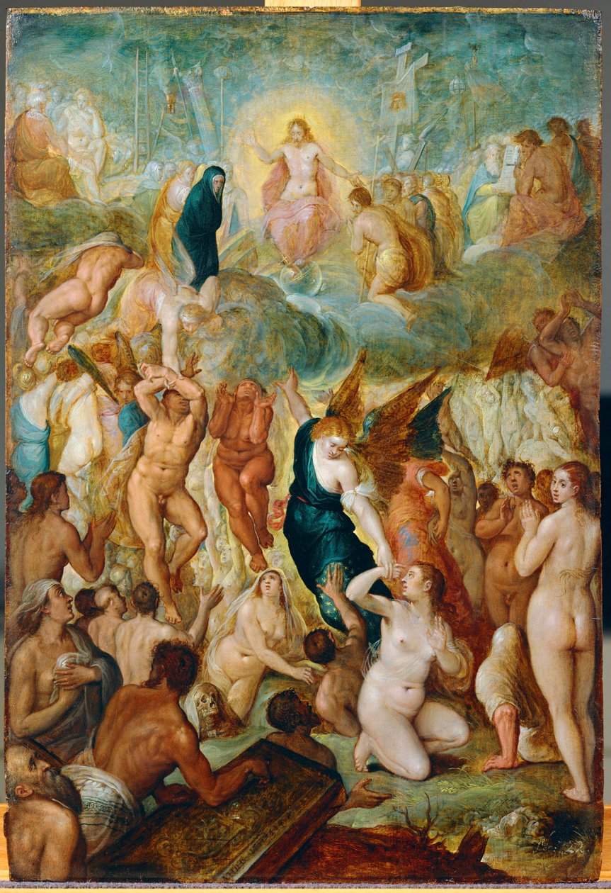 Le Jugement dernier (peinture sur bois de chêne) - Hieronymous III Francken