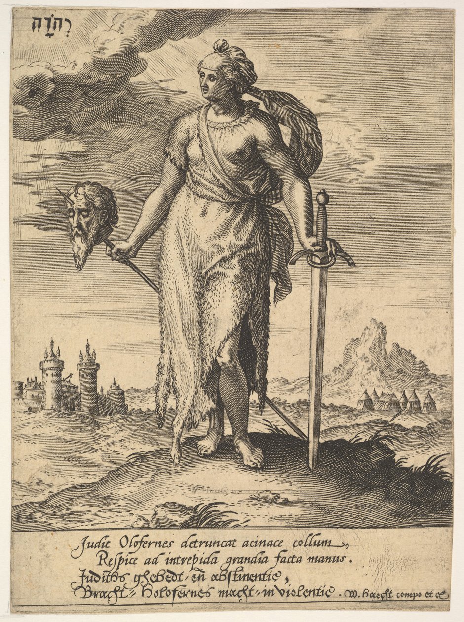 Judith, de Willem van Haecht, Tyrannorum proemia, 1578 - Hieronymous Wierix