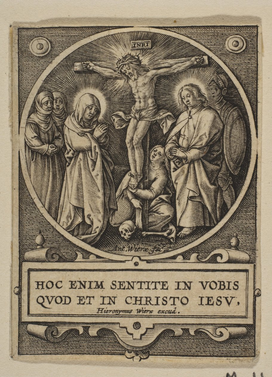 La Crucifixion (copie inversée) - Hieronymous Wierix