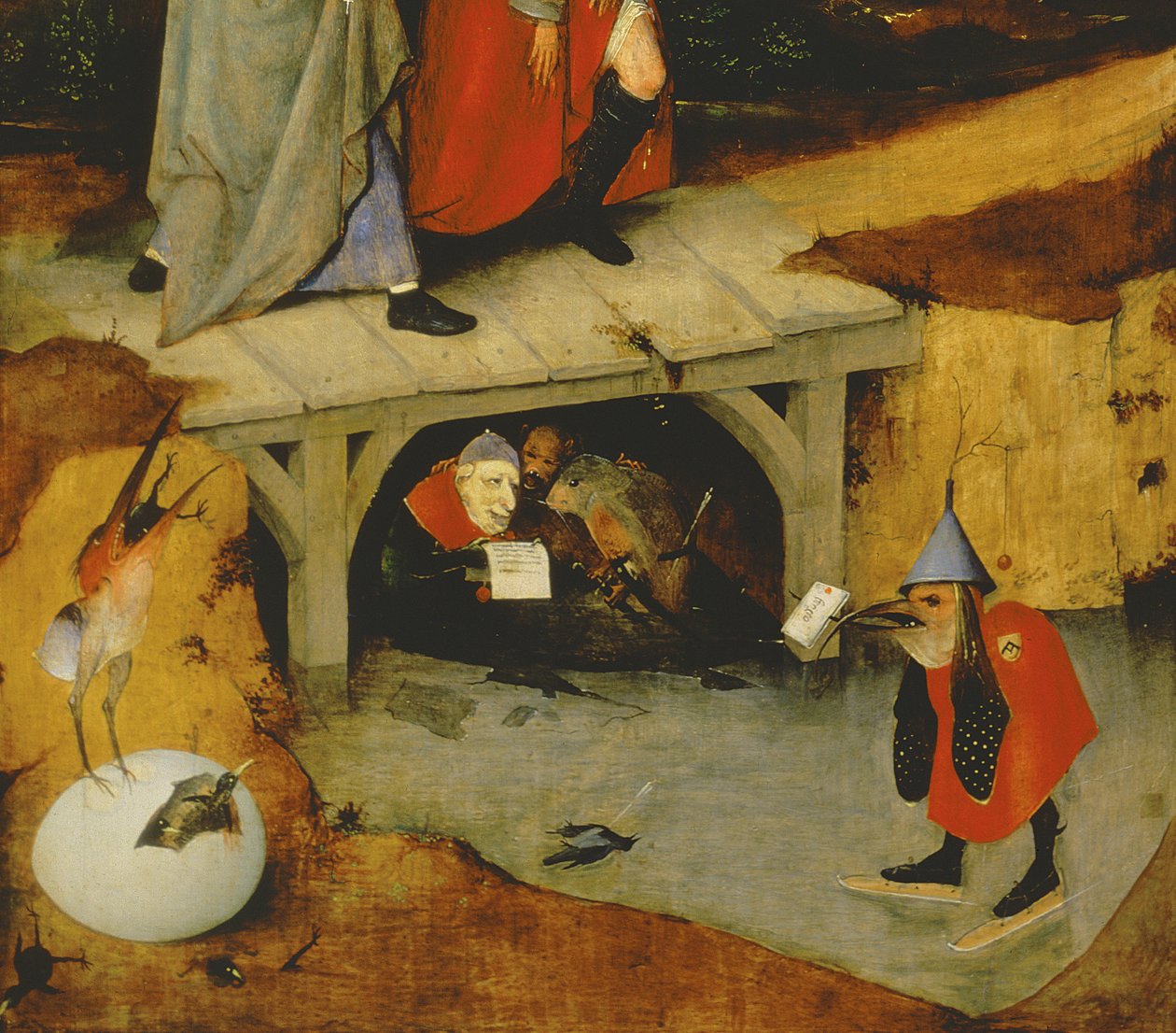 Détail du panneau central de la Tentation de Saint Antoine - Hieronymus Bosch