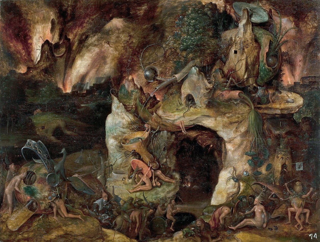 Paysage des enfers - Hieronymus (school of) Bosch