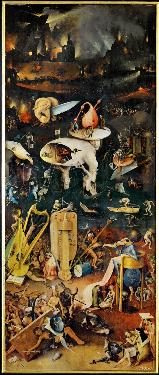 Le jardin des délices, triptyque, panneau de droite ... (peinture sur bois) - Hieronymus Bosch