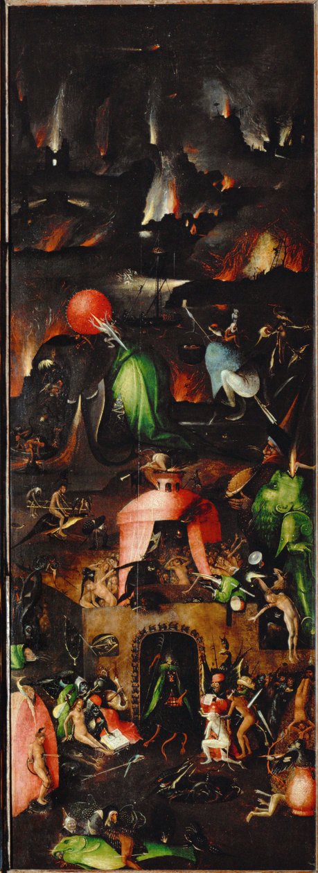 Le jugement dernier : Enfer (huile sur bois de chêne) - Hieronymus Bosch