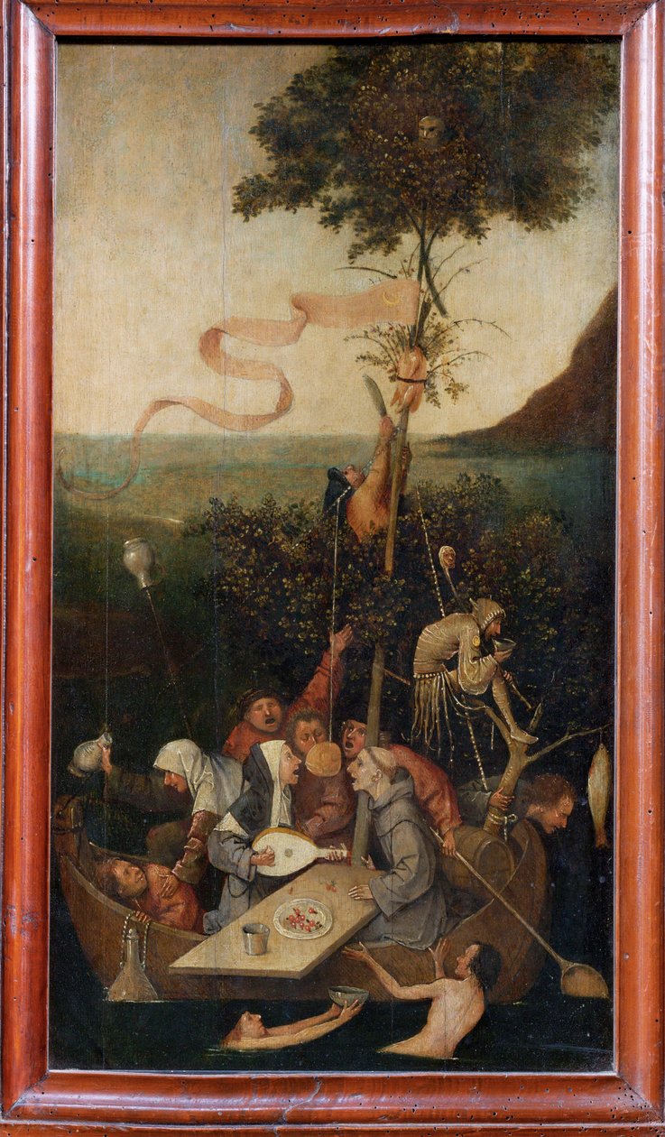 Le bateau des fous, vers 1500 (peinture sur bois) - Hieronymus Bosch