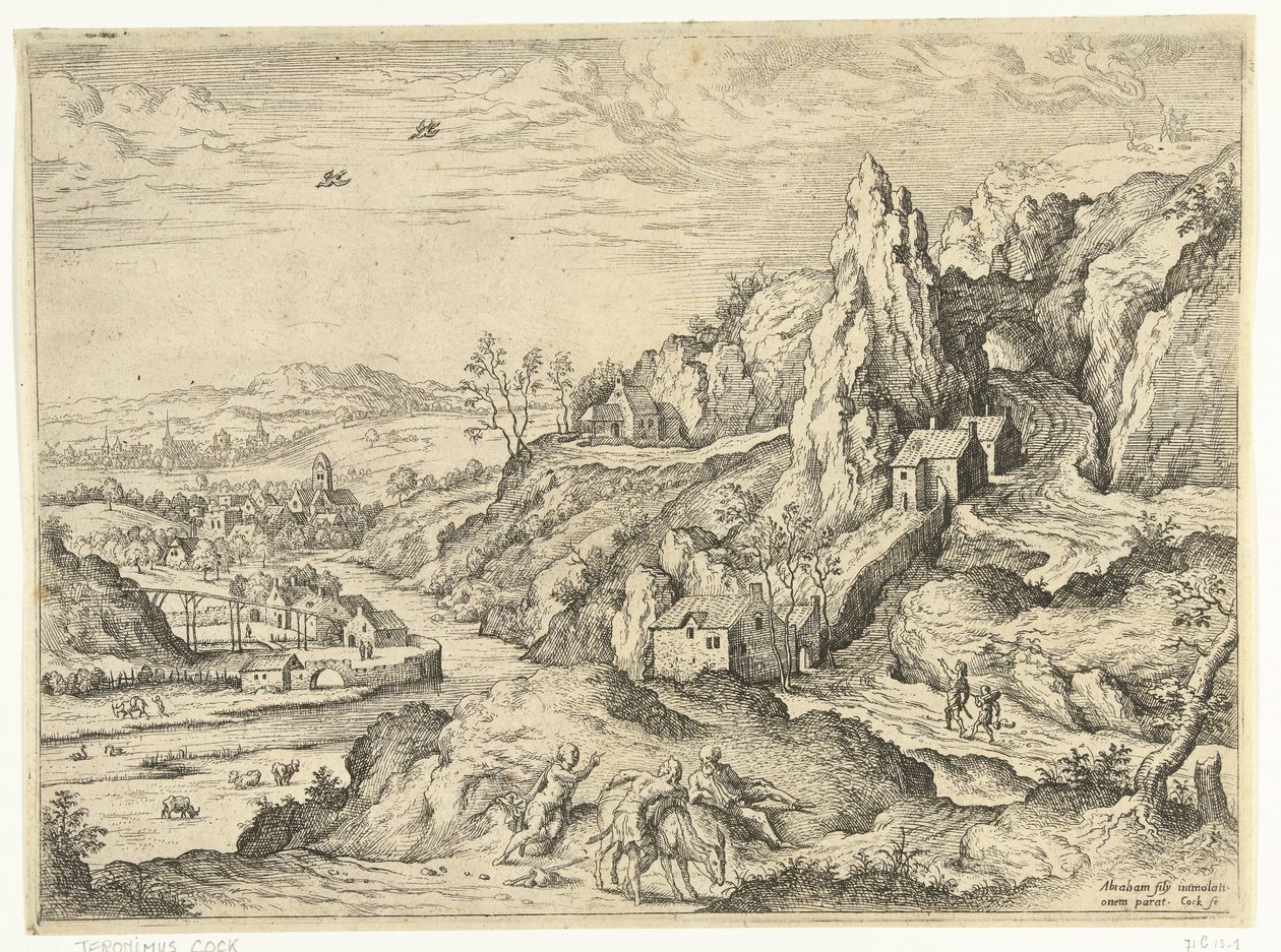 Abraham et Isaac en route vers le lieu du sacrifice - Hieronymus Cock
