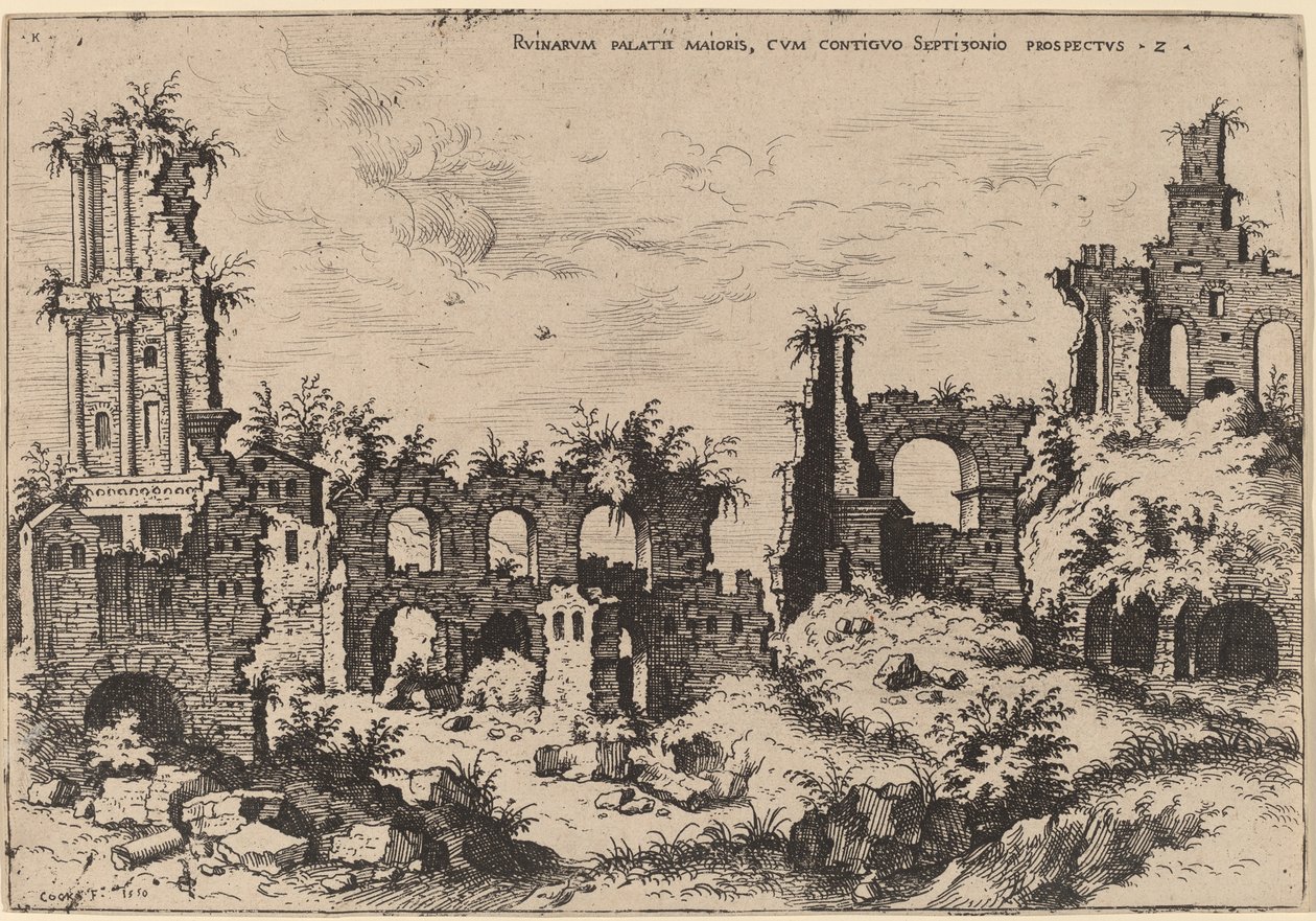 Ruines sur le Palatin avec le Septizonium - Hieronymus Cock