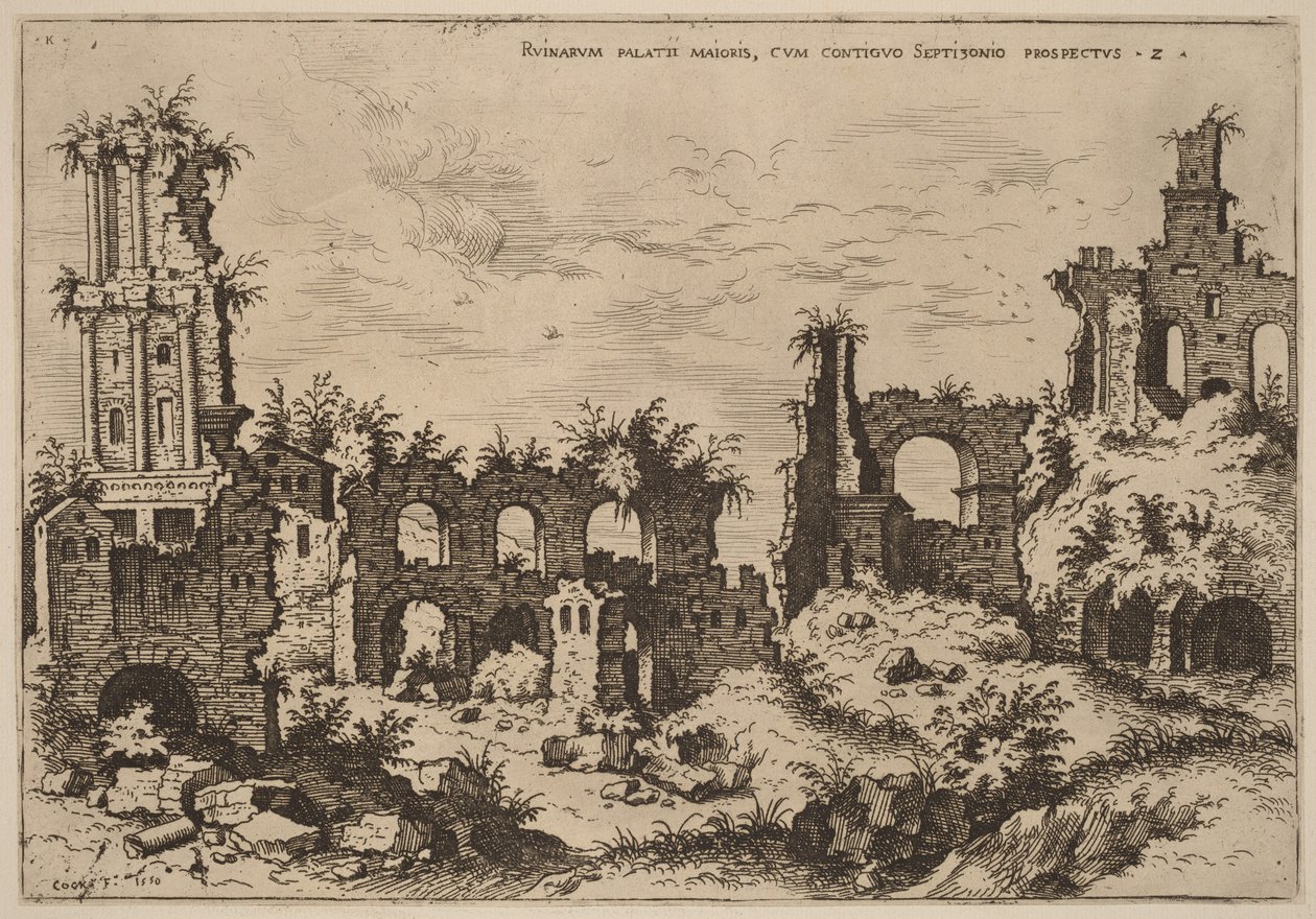 Ruines du Palatin avec le Septizonium - Hieronymus Cock