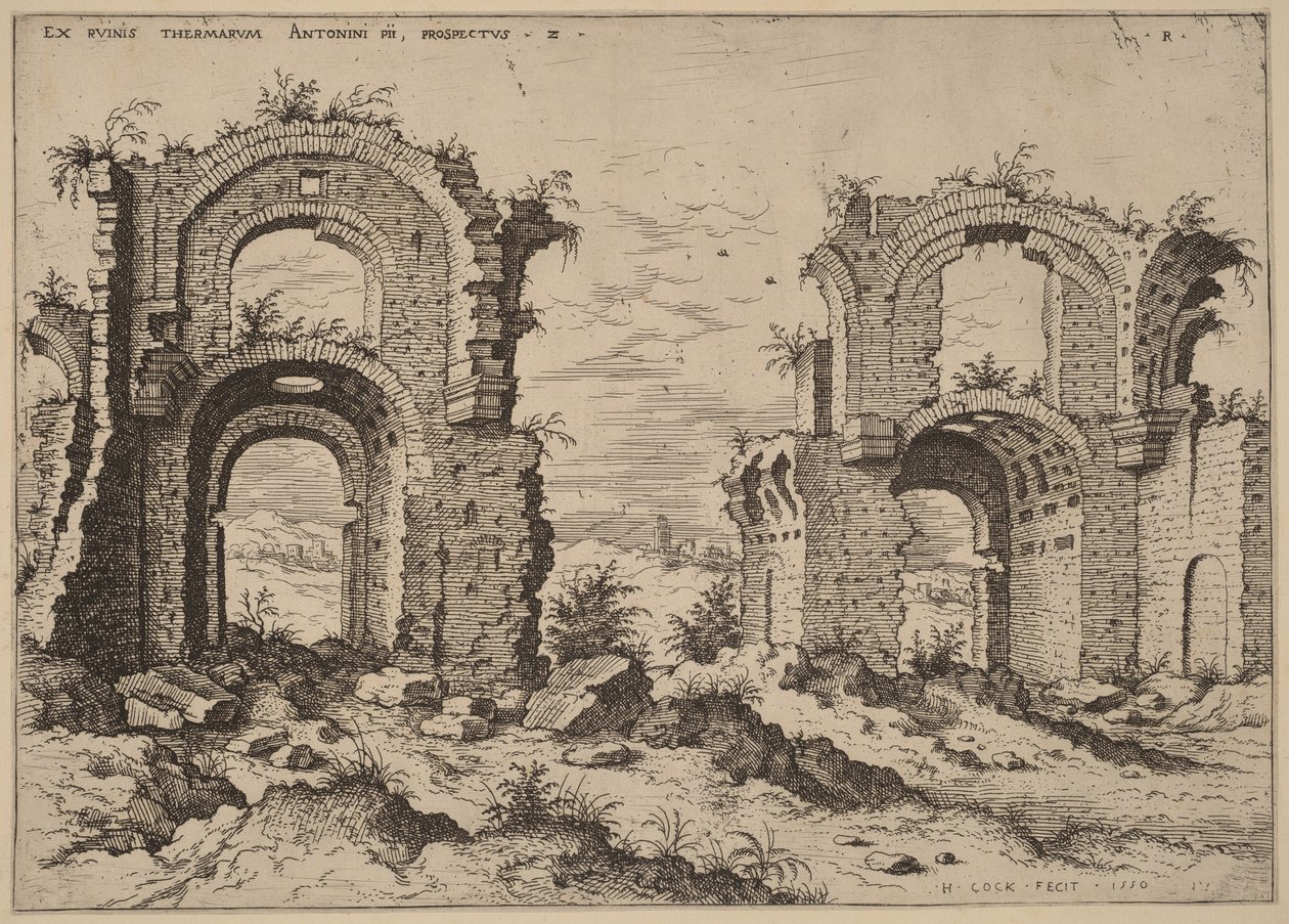 Deuxième vue des thermes de Dioclétien - Hieronymus Cock